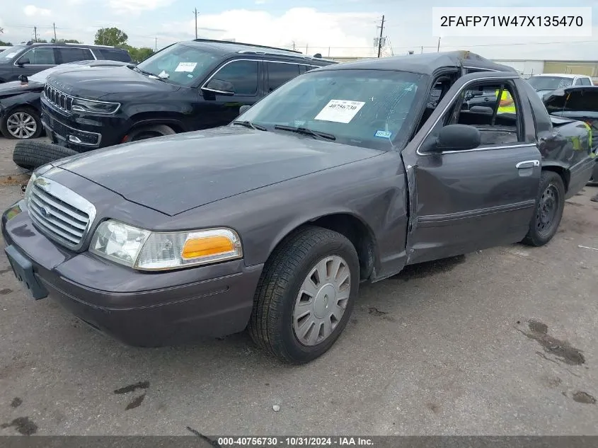 2007 Ford Crown Victoria Police/Police Interceptor VIN: 2FAFP71W47X135470 Lot: 40756730