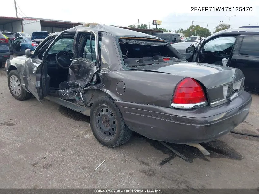 2007 Ford Crown Victoria Police/Police Interceptor VIN: 2FAFP71W47X135470 Lot: 40756730