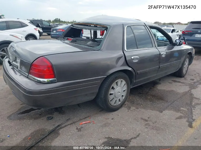 2007 Ford Crown Victoria Police/Police Interceptor VIN: 2FAFP71W47X135470 Lot: 40756730