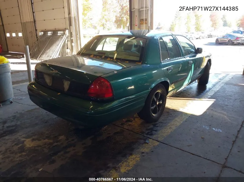 2007 Ford Crown Victoria Police/Police Interceptor VIN: 2FAHP71W27X144385 Lot: 40766567