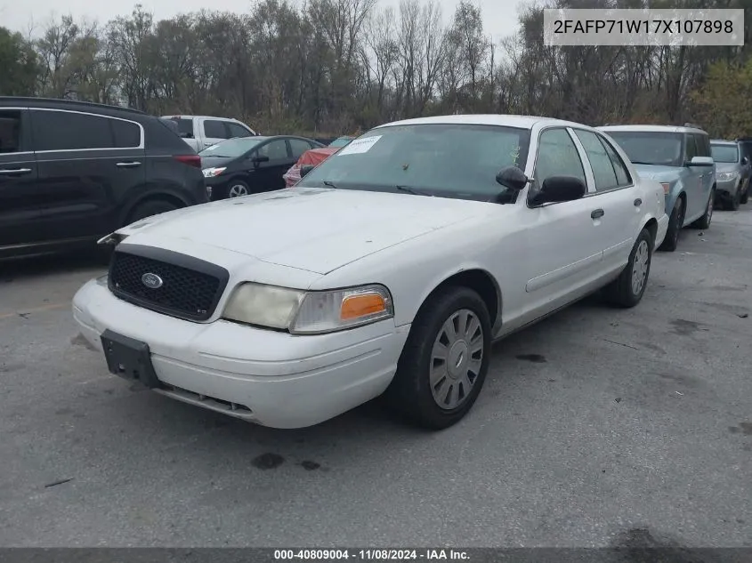 2007 Ford Crown Victoria Police/Police Interceptor VIN: 2FAFP71W17X107898 Lot: 40809004