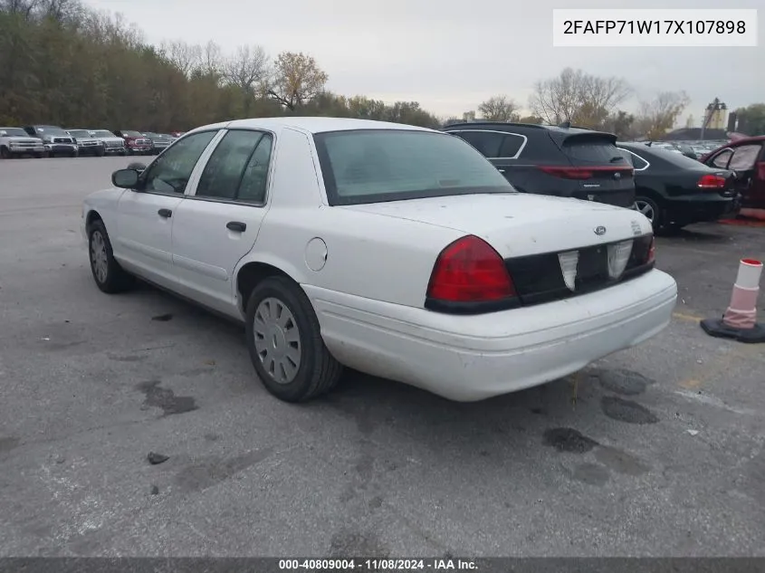 2007 Ford Crown Victoria Police/Police Interceptor VIN: 2FAFP71W17X107898 Lot: 40809004