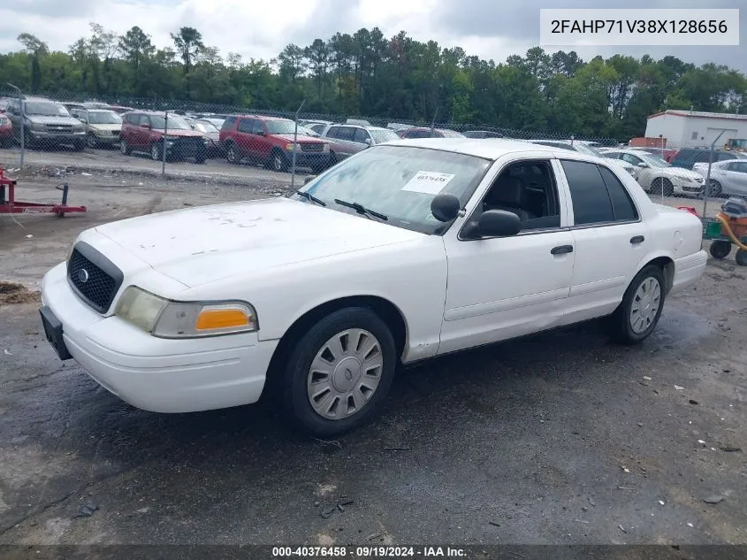 2008 Ford Crown Victoria Police/Police Interceptor VIN: 2FAHP71V38X128656 Lot: 40376458