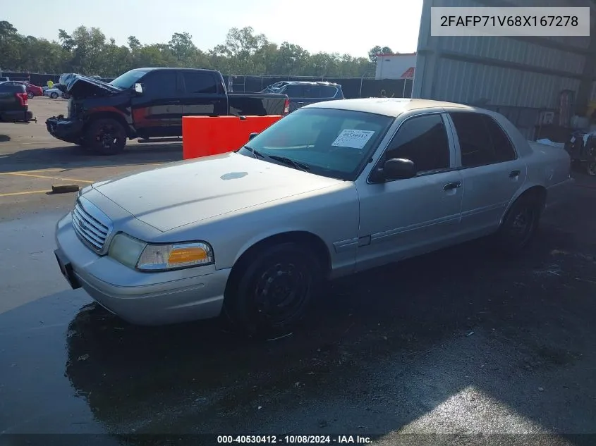 2008 Ford Crown Victoria Police/Police Interceptor VIN: 2FAFP71V68X167278 Lot: 40530412