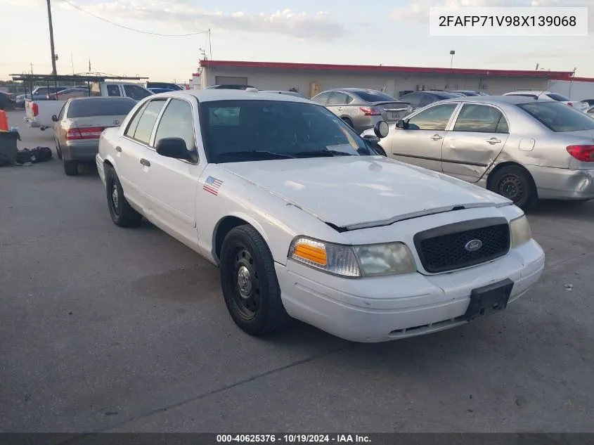 2008 Ford Crown Victoria Police/Police Interceptor VIN: 2FAFP71V98X139068 Lot: 40625376