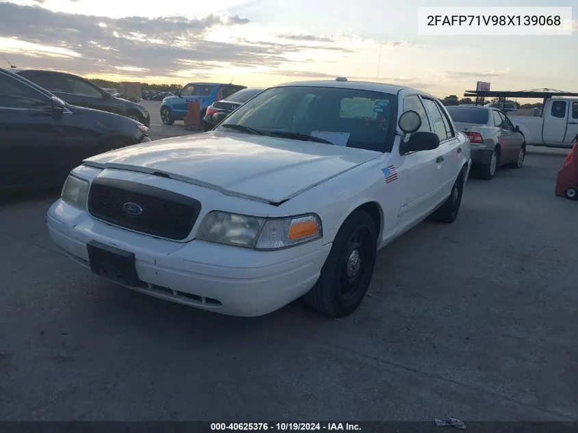 2008 Ford Crown Victoria Police/Police Interceptor VIN: 2FAFP71V98X139068 Lot: 40625376