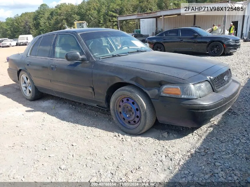 2008 Ford Crown Victoria Police/Police Interceptor VIN: 2FAHP71V98X125485 Lot: 40768554