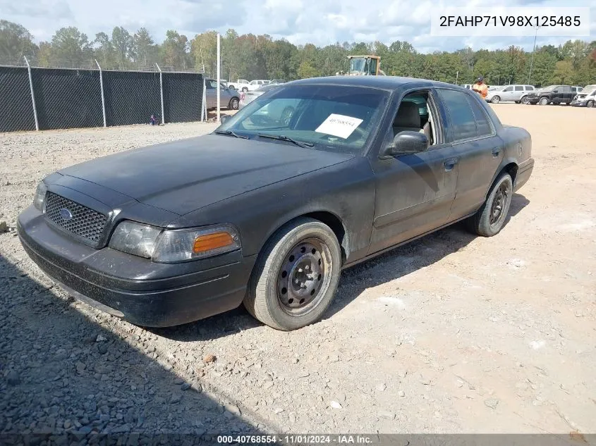 2008 Ford Crown Victoria Police/Police Interceptor VIN: 2FAHP71V98X125485 Lot: 40768554