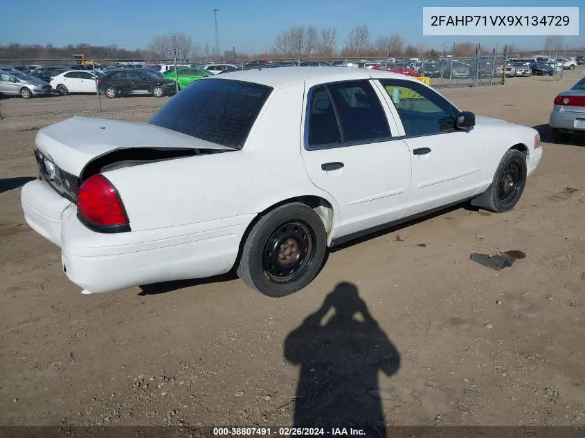 2FAHP71VX9X134729 2009 Ford Crown Victoria Police Interceptor