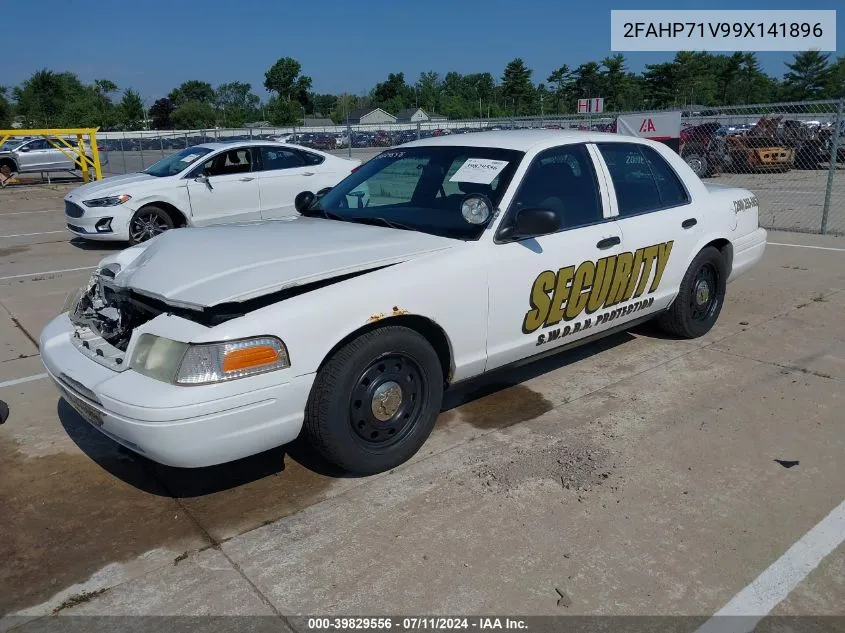 2009 Ford Crown Victoria Police/Police Interceptor VIN: 2FAHP71V99X141896 Lot: 39829556