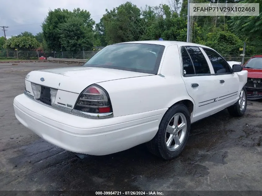 2009 Ford Crown Victoria Police Interceptor VIN: 2FAHP71V29X102468 Lot: 39954721