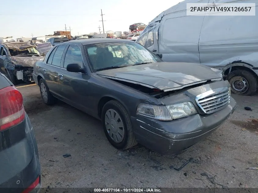 2009 Ford Crown Victoria Police Interceptor VIN: 2FAHP71V49X126657 Lot: 40577104