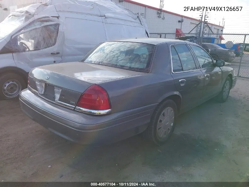 2FAHP71V49X126657 2009 Ford Crown Victoria Police Interceptor