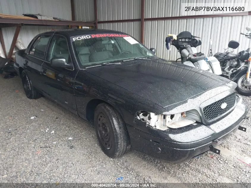 2FABP7BV3AX116680 2010 Ford Crown Victoria Police/Police Interceptor