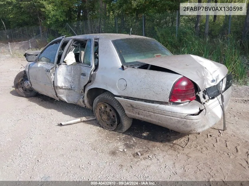 2010 Ford Crown Victoria Police/Police Interceptor VIN: 2FABP7BV0AX130598 Lot: 40432970