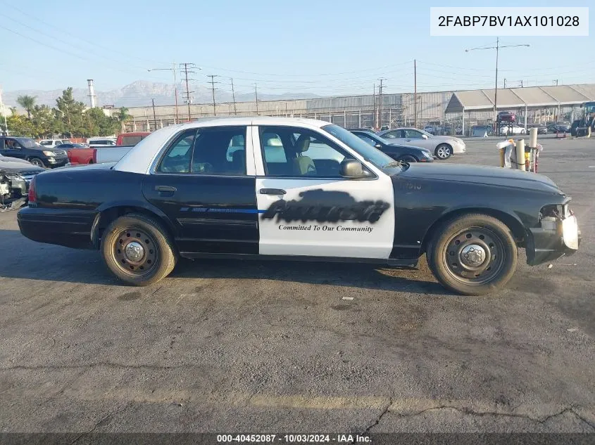 2010 Ford Crown Victoria Police/Police Interceptor VIN: 2FABP7BV1AX101028 Lot: 40452087