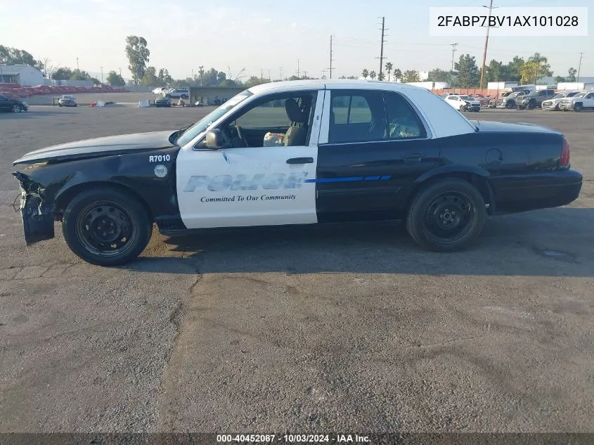 2010 Ford Crown Victoria Police/Police Interceptor VIN: 2FABP7BV1AX101028 Lot: 40452087