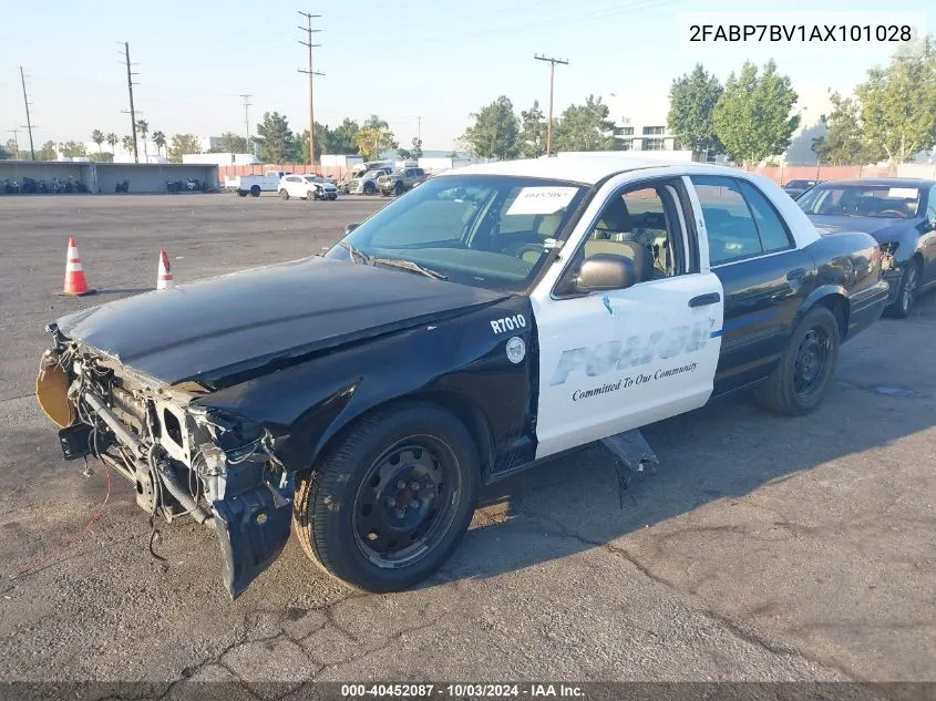 2010 Ford Crown Victoria Police/Police Interceptor VIN: 2FABP7BV1AX101028 Lot: 40452087