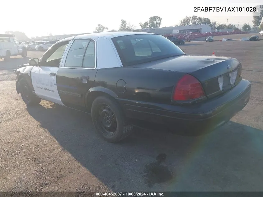 2010 Ford Crown Victoria Police/Police Interceptor VIN: 2FABP7BV1AX101028 Lot: 40452087