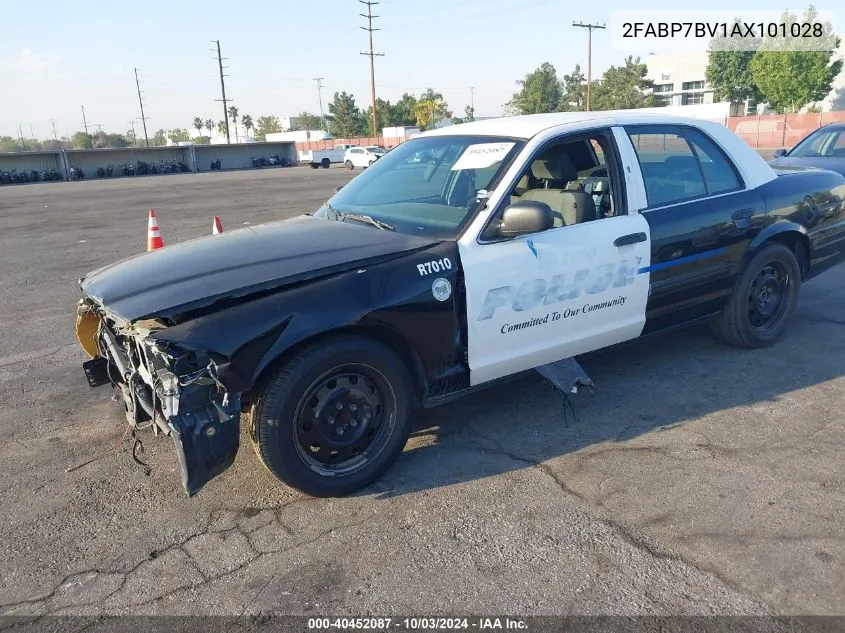 2010 Ford Crown Victoria Police/Police Interceptor VIN: 2FABP7BV1AX101028 Lot: 40452087