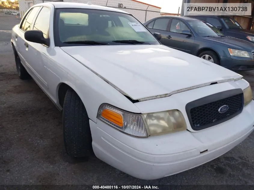 2010 Ford Crown Victoria Police Interceptor VIN: 2FABP7BV1AX130738 Lot: 40480116