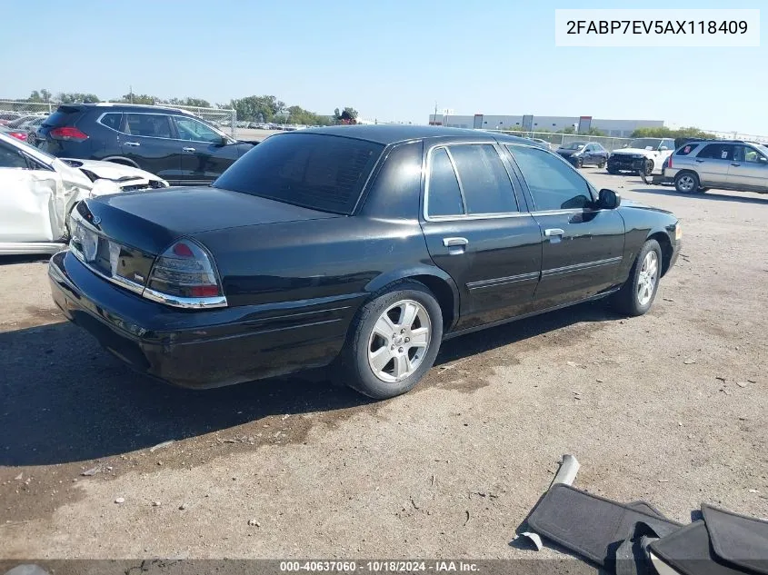 2010 Ford Crown Victoria Lx VIN: 2FABP7EV5AX118409 Lot: 40637060