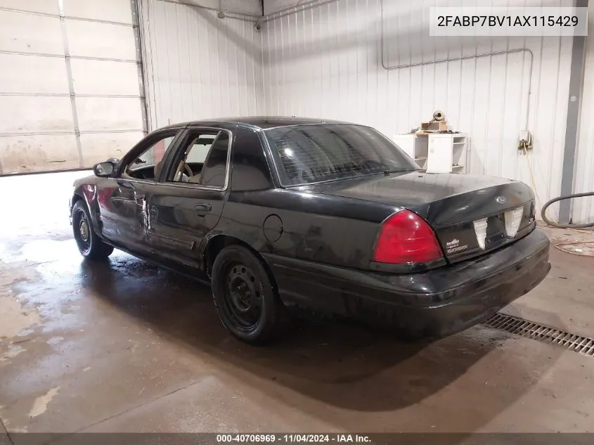 2010 Ford Crown Victoria Police/Police Interceptor VIN: 2FABP7BV1AX115429 Lot: 40706969