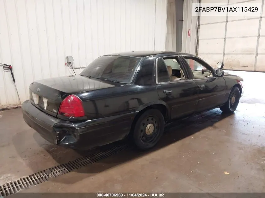 2010 Ford Crown Victoria Police/Police Interceptor VIN: 2FABP7BV1AX115429 Lot: 40706969