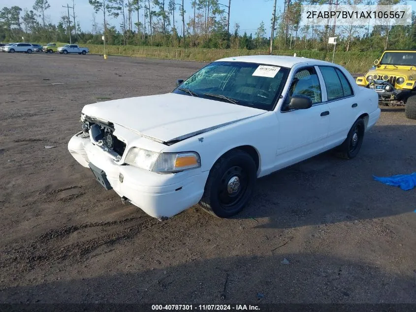 2010 Ford Crown Victoria Police/Police Interceptor VIN: 2FABP7BV1AX106567 Lot: 40787301