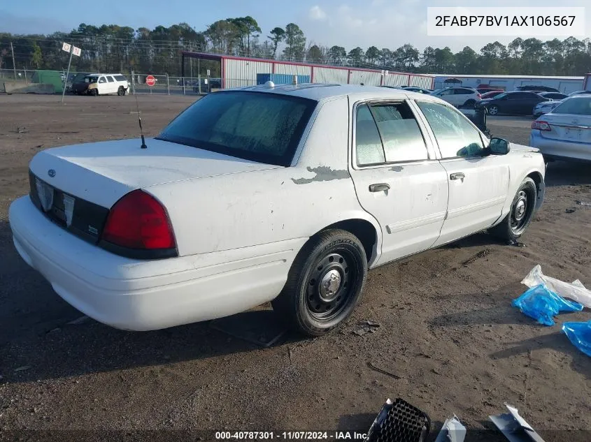 2010 Ford Crown Victoria Police/Police Interceptor VIN: 2FABP7BV1AX106567 Lot: 40787301