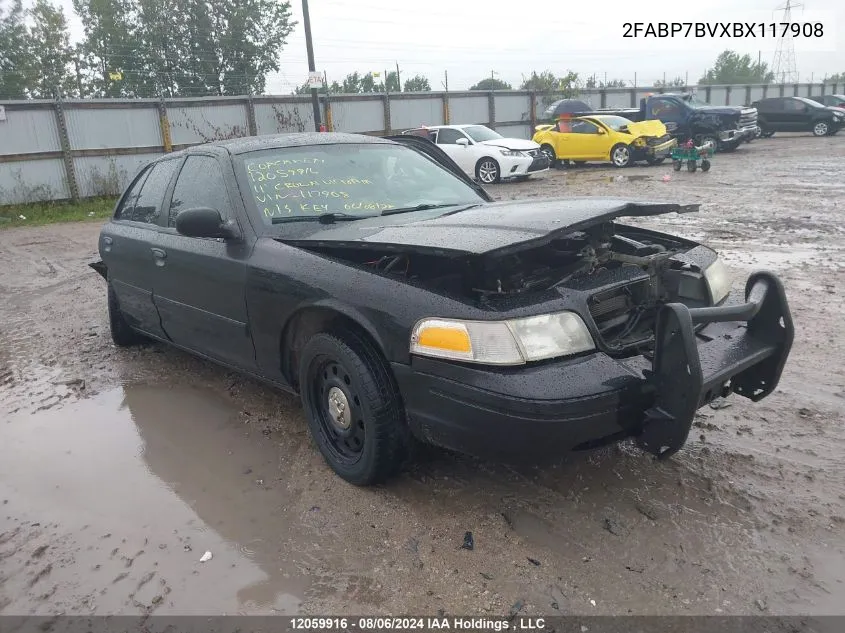 2011 Ford Crown Victoria Police Interceptor VIN: 2FABP7BVXBX117908 Lot: 12059916