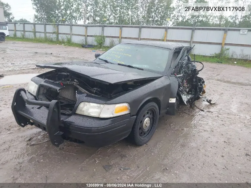 2FABP7BVXBX117908 2011 Ford Crown Victoria Police Interceptor