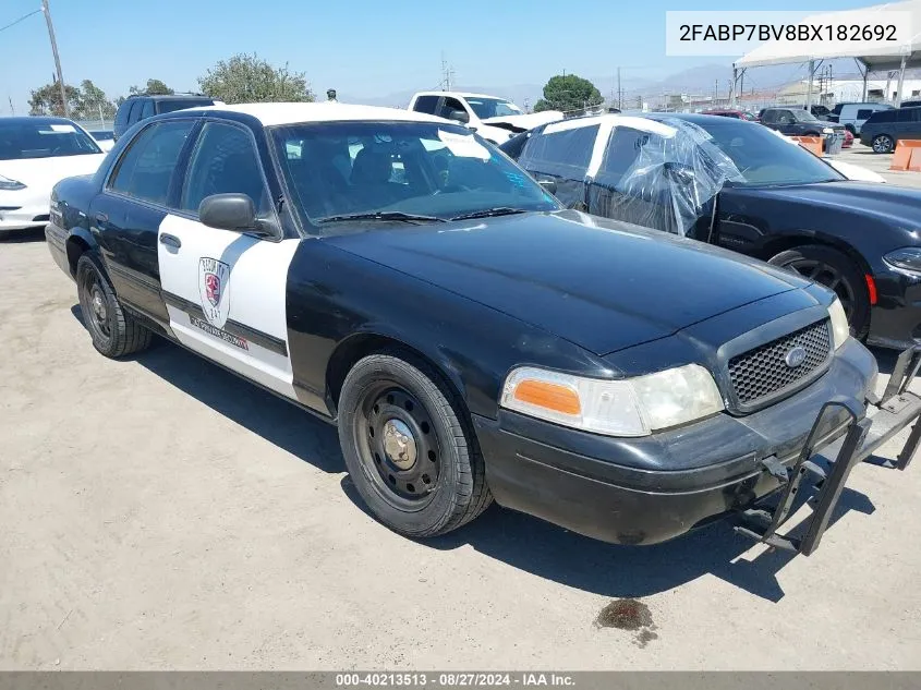 2FABP7BV8BX182692 2011 Ford Crown Victoria Police Interceptor