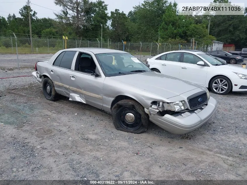 2011 Ford Crown Victoria Police Interceptor VIN: 2FABP7BV4BX111036 Lot: 40319622