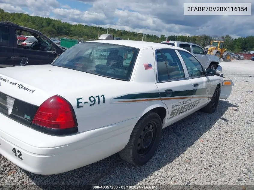 2FABP7BV2BX116154 2011 Ford Crown Victoria Police Interceptor