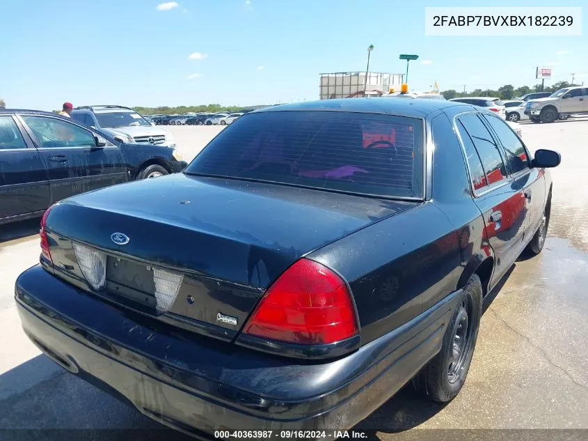 2011 Ford Crown Victoria Police Interceptor VIN: 2FABP7BVXBX182239 Lot: 40363987