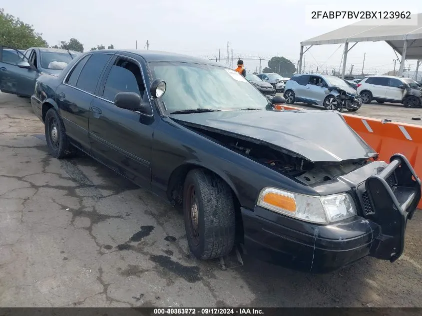 2FABP7BV2BX123962 2011 Ford Crown Victoria Police Interceptor