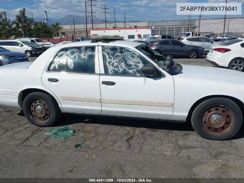 2011 Ford Crown Victoria Police Interceptor VIN: 2FABP7BV3BX176041 Lot: 40511899