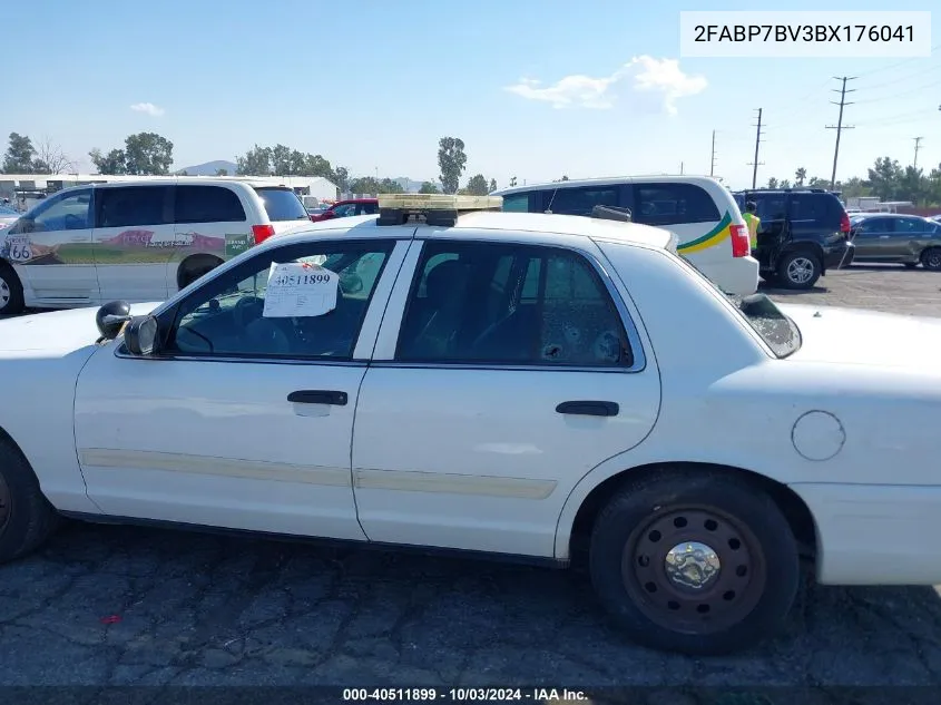 2011 Ford Crown Victoria Police Interceptor VIN: 2FABP7BV3BX176041 Lot: 40511899