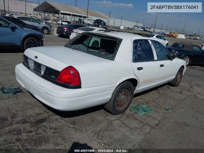 2FABP7BV3BX176041 2011 Ford Crown Victoria Police Interceptor