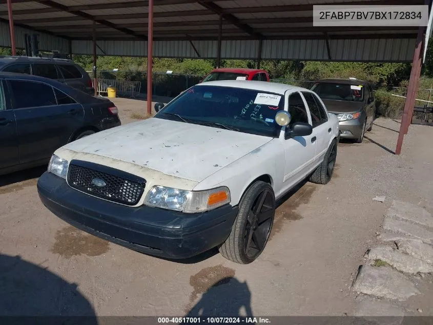 2011 Ford Crown Victoria Police Interceptor VIN: 2FABP7BV7BX172834 Lot: 40517001