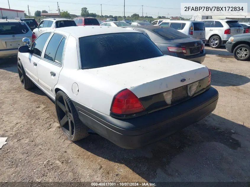 2011 Ford Crown Victoria Police Interceptor VIN: 2FABP7BV7BX172834 Lot: 40517001