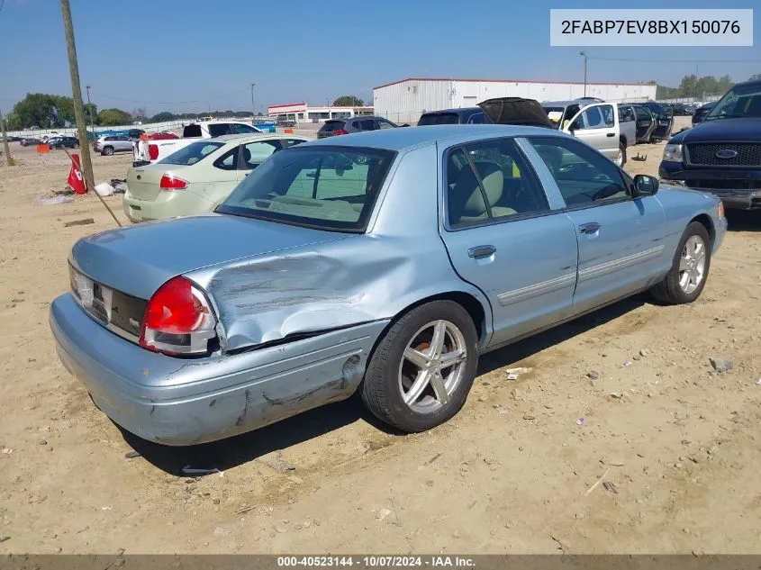 2011 Ford Crown Victoria Lx VIN: 2FABP7EV8BX150076 Lot: 40523144