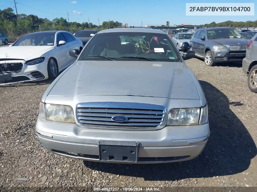 2011 Ford Crown Victoria Police Interceptor VIN: 2FABP7BV9BX104700 Lot: 40527237