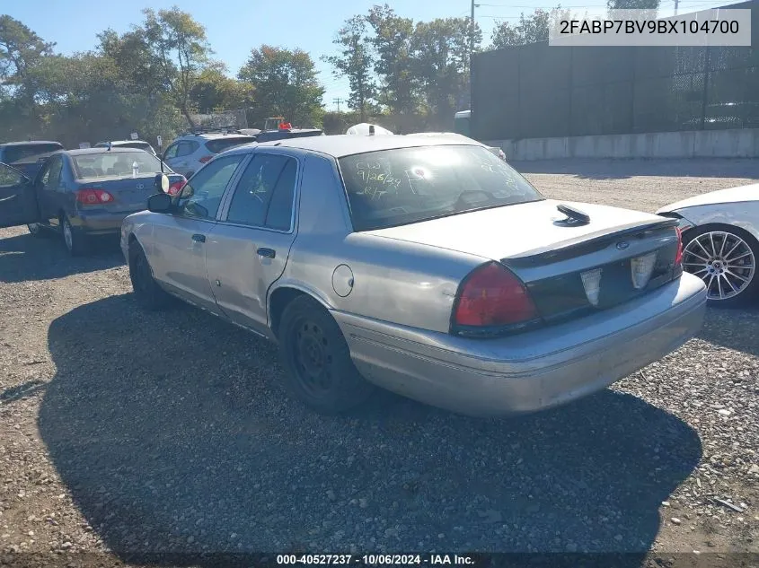 2011 Ford Crown Victoria Police Interceptor VIN: 2FABP7BV9BX104700 Lot: 40527237