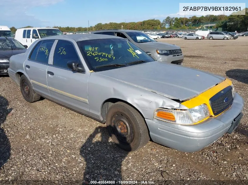 2FABP7BV9BX182961 2011 Ford Crown Victoria Police Interceptor