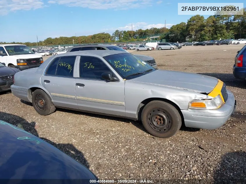 2011 Ford Crown Victoria Police Interceptor VIN: 2FABP7BV9BX182961 Lot: 40554988