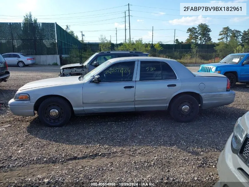 2011 Ford Crown Victoria Police Interceptor VIN: 2FABP7BV9BX182961 Lot: 40554988