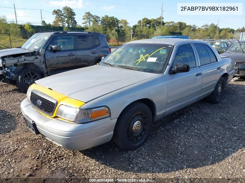 2011 Ford Crown Victoria Police Interceptor VIN: 2FABP7BV9BX182961 Lot: 40554988