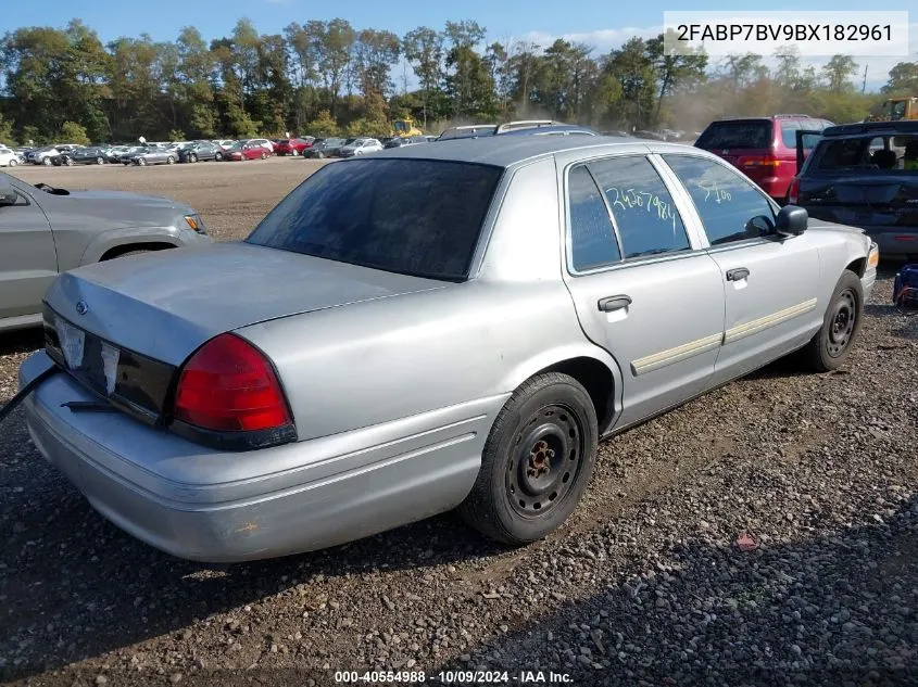 2011 Ford Crown Victoria Police Interceptor VIN: 2FABP7BV9BX182961 Lot: 40554988